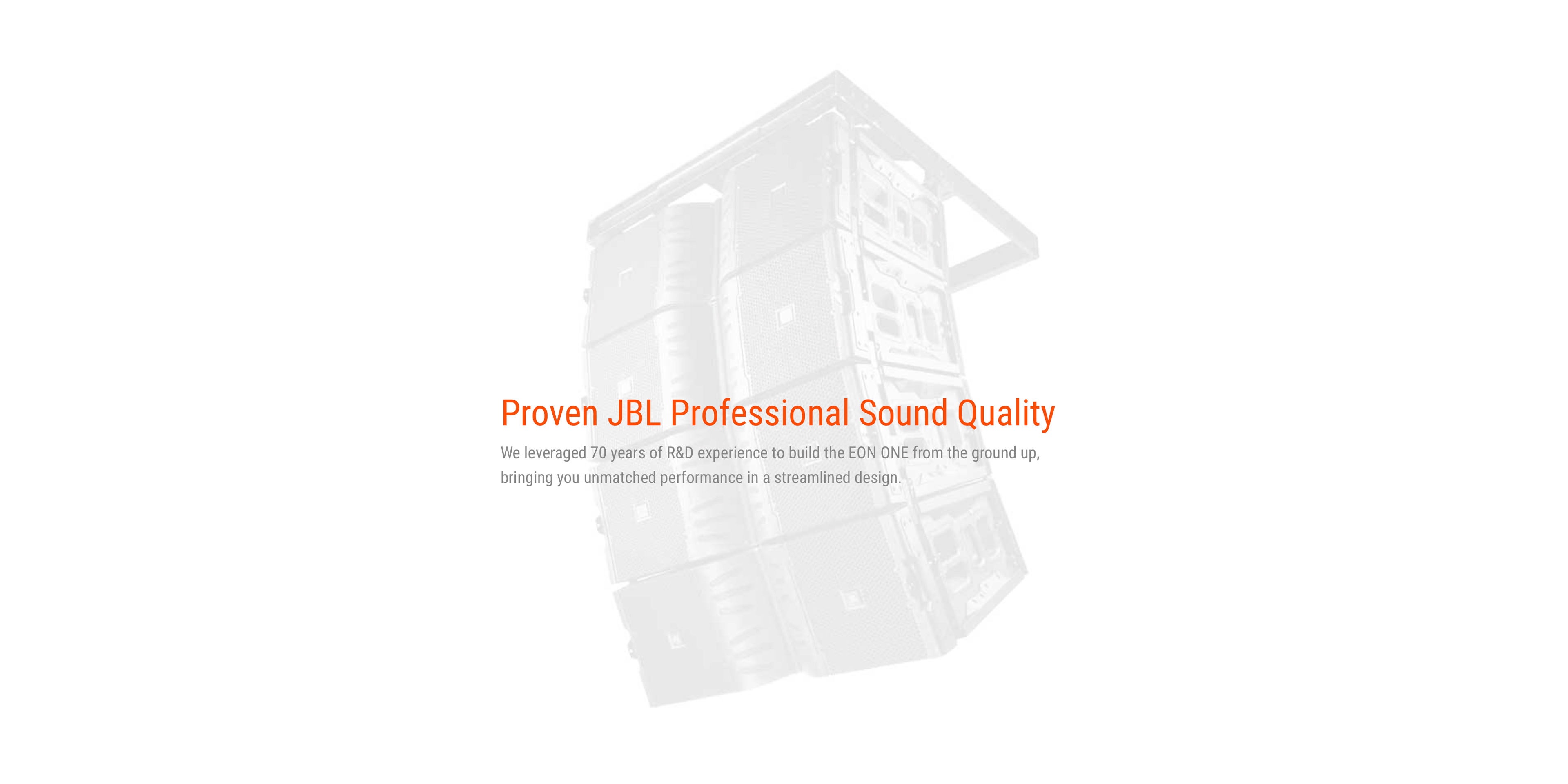 Proven JBL Professional Sound Quality