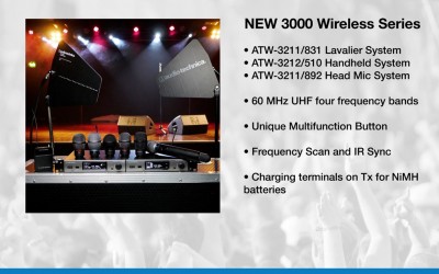 Audio Tecnica New 3000 Series Wireless – Available